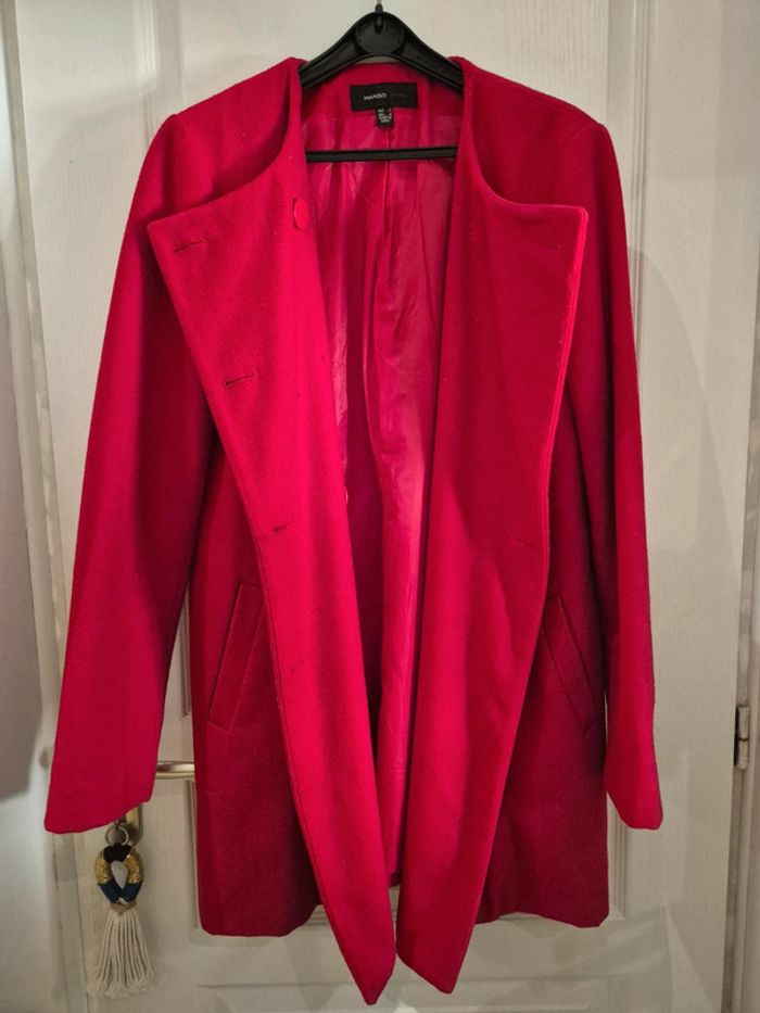 Manteau rouge #mango L - photo numéro 3