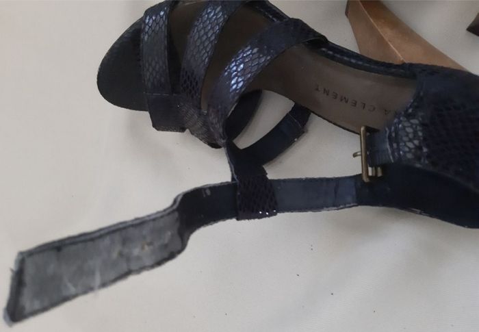 sandales noires à talons  / chaussures d'été - Laura Clément - pointure 36 - photo numéro 7