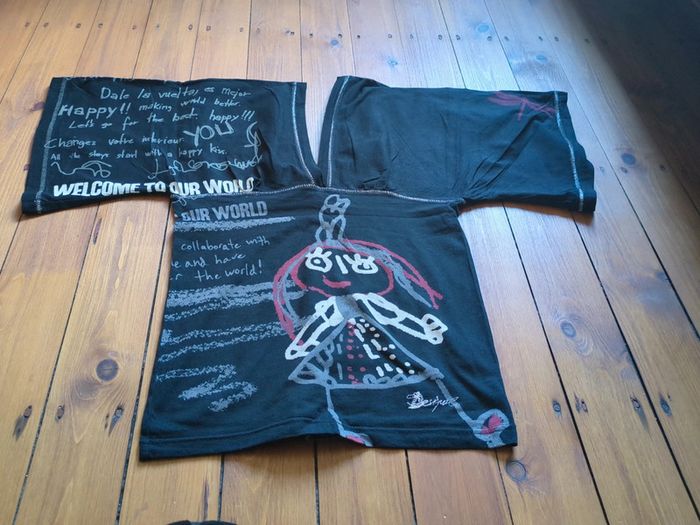 T-shirt manches ailes corbeau oiseau Desigual neuf L