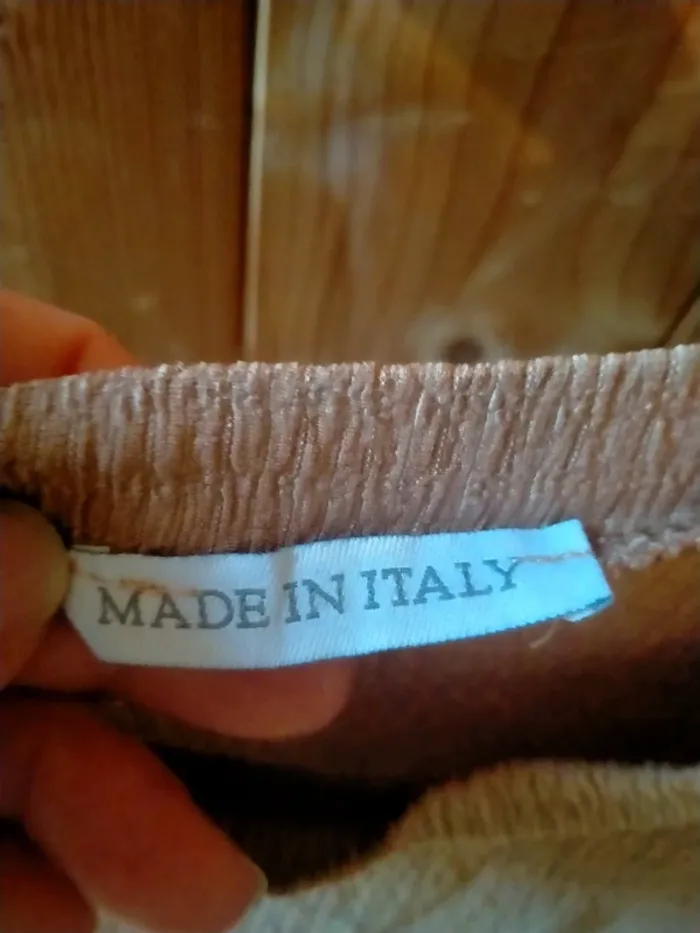 T-shirt beige Taille unique Made in Italy - photo numéro 3