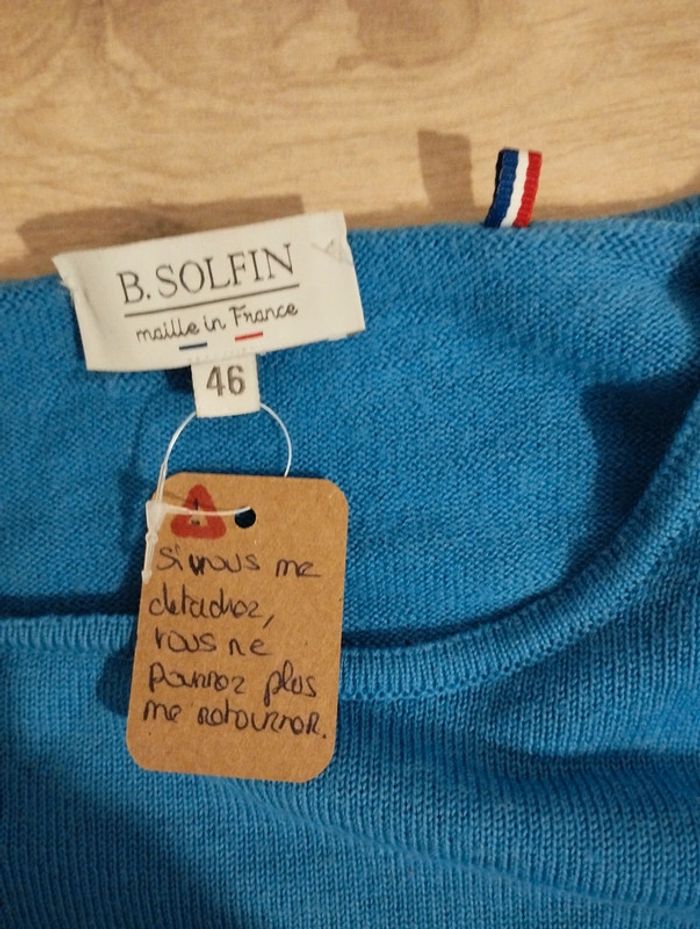 Pull B.Solfin 100% laine taille 46 - photo numéro 7