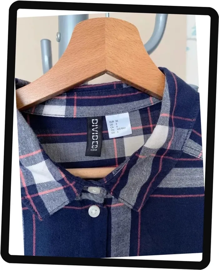 Chemise/tunique à carreaux femme 36 H&M - photo numéro 2