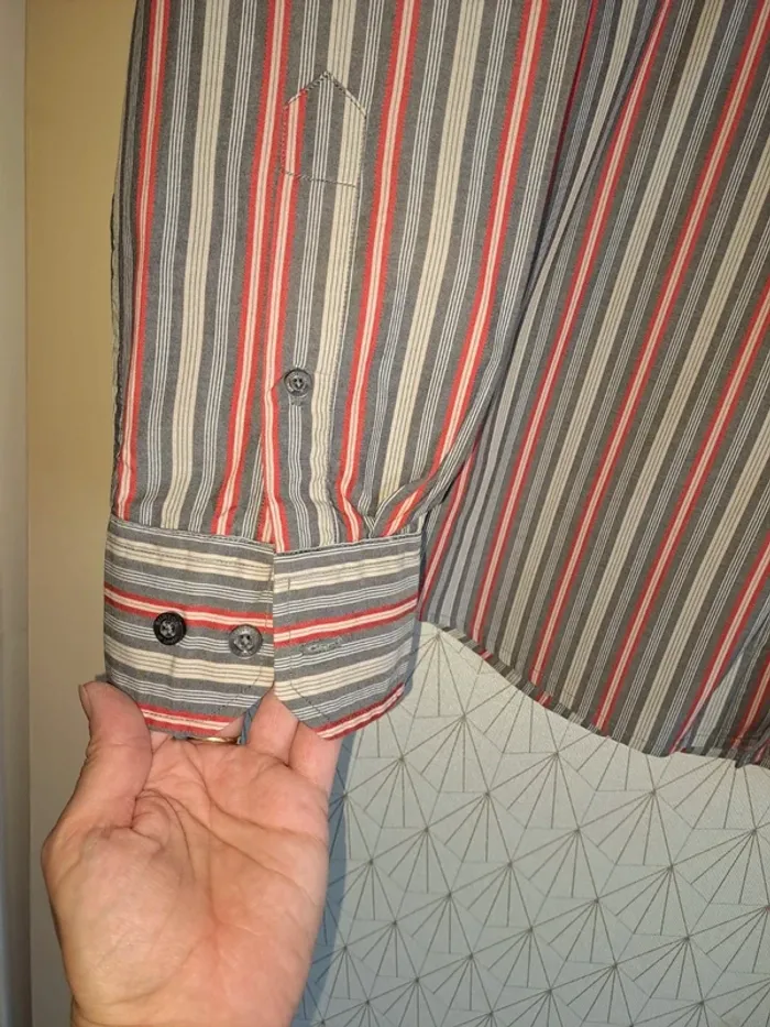 Chemise homme rayée Burton jamais portée XL 43/44 - photo numéro 2