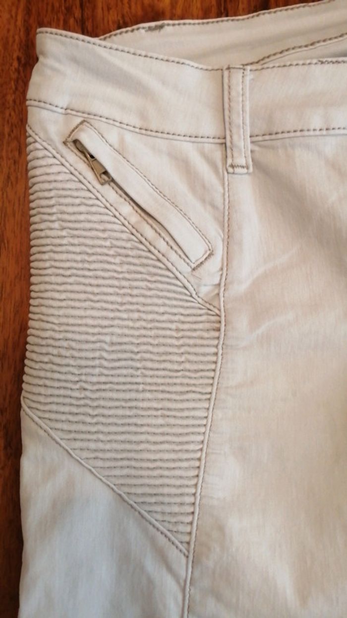 Jeans crème - photo numéro 2