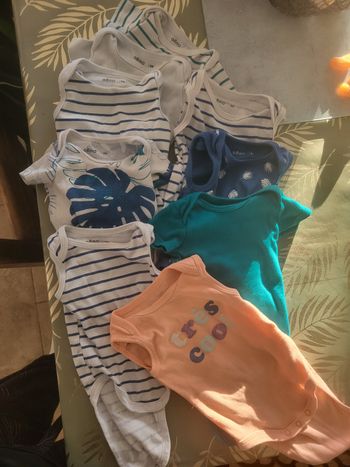 Lot 9 bodies taille 6 mois