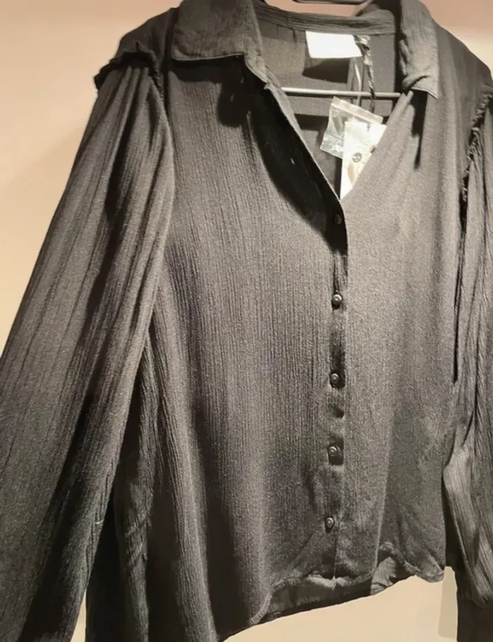 Chemisier noir  femme taille 38 -M La City-  neuf - photo numéro 2