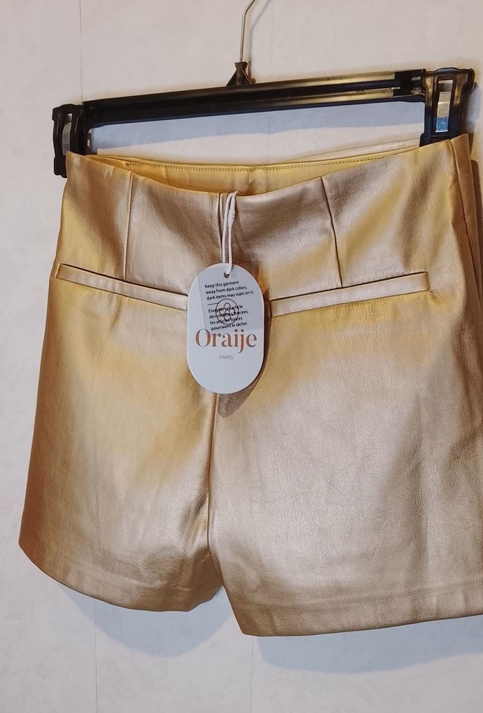 Jupe short doré  Oraije - photo numéro 3
