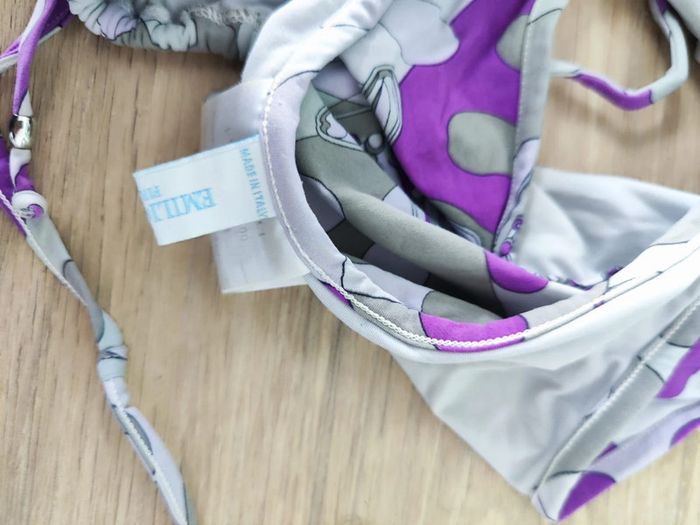 Maillot de bain deux pièces gris et violet Emilio Pucci Taille 40 - photo numéro 9