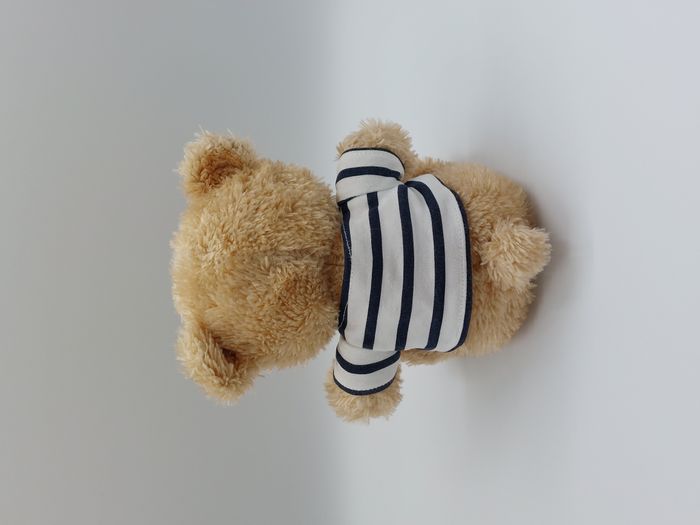 Peluche doudou ours beige tee-shirt Sable & Mer by Win’s marins à bord 20 cm - photo numéro 2