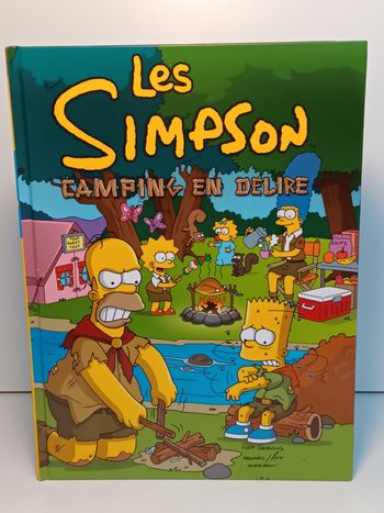 Livre Bande dessinée les Simpson Camping en délire