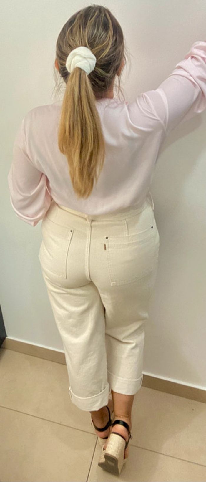 Jolie Chemise Rose Vintage Brodée Taille XL - photo numéro 6