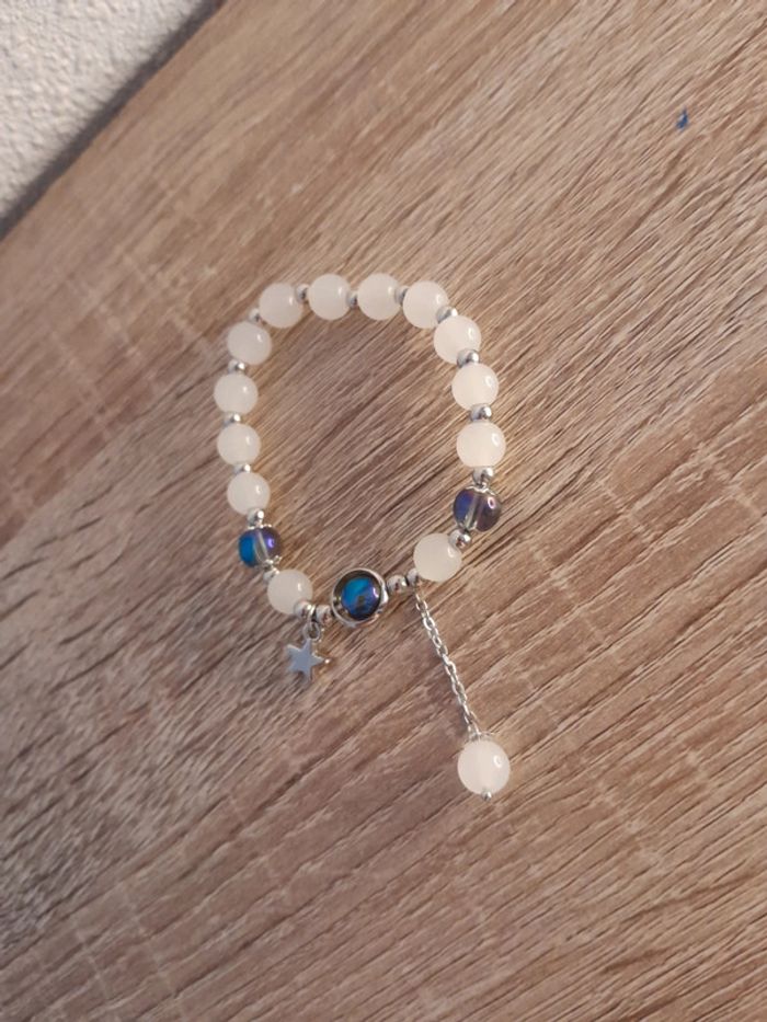 Bracelet en perles naturelles 💫pendentif étoile 💕 - photo numéro 2