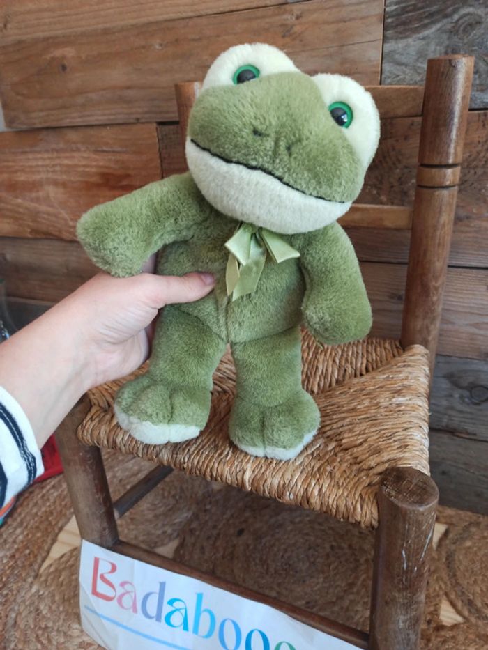 peluche grenouille verte vintage tbe - photo numéro 5