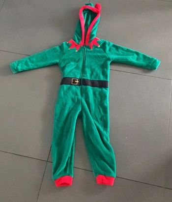 Combinaison pijama lutin de Noël 4 ans