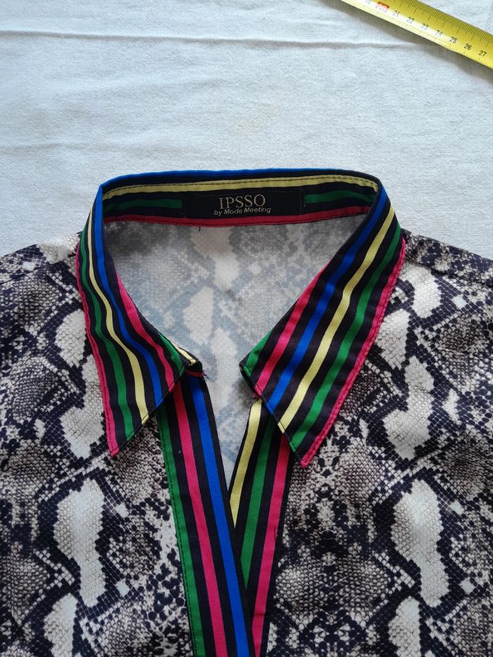 Robe mini été imprimée serpent Ipsso - photo numéro 6