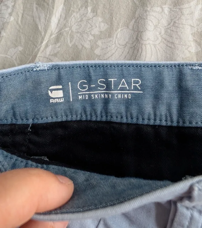 Pantalon léger bleu ciel G star - photo numéro 2