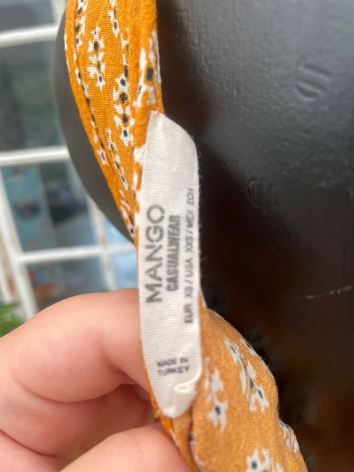 Combi combinaison pantalon longue taille XS 34 mango été femme jaune moutarde - photo numéro 5