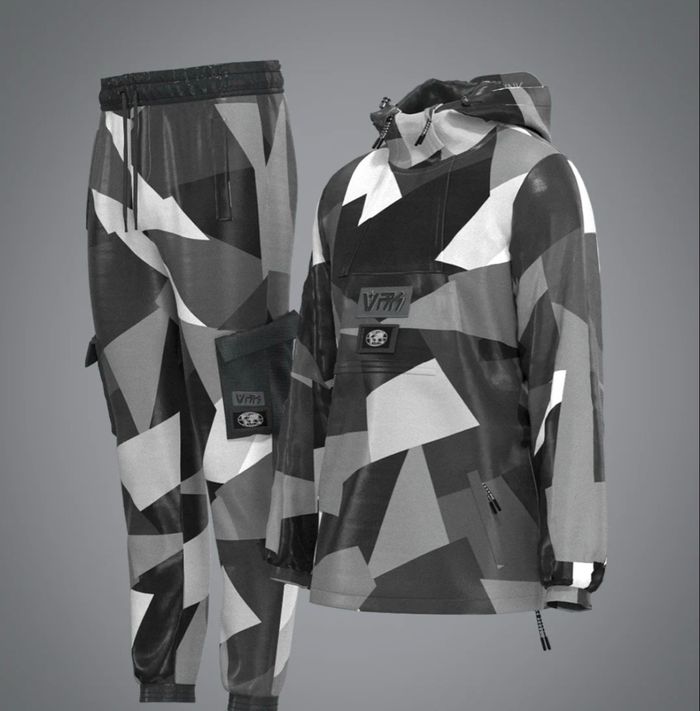 Ensemble camouflage gris vrunk