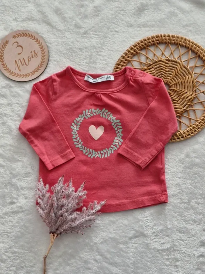 Ensemble T-shirt manches longues et jegging 3 mois - photo numéro 2