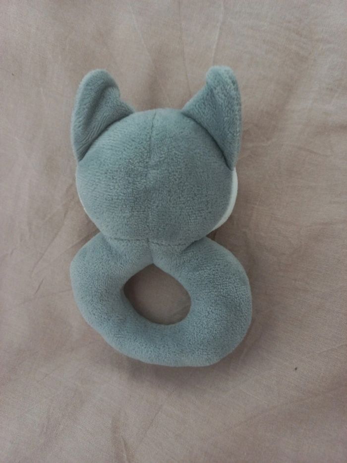 Hochet doudou renard gris neuf - photo numéro 3