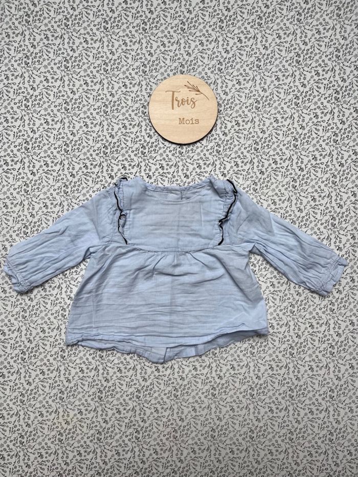 Blouse bleue Kiabi 3 mois