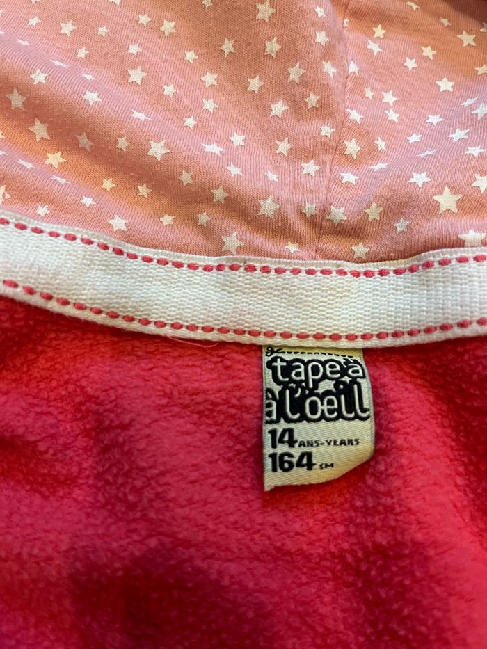 sweat a capuche zippe rose 14 ans - photo numéro 2