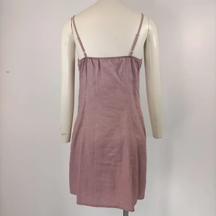 Ensemble Robe veste en Lin - Rose Parme vintage T40 - A201 - photo numéro 14