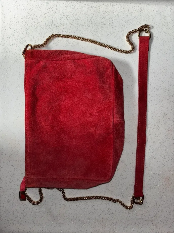 Sac bandoulière neuf, sac à main cuir Genuine Leather, sac femme en cuir véritable, sac chaîne - photo numéro 6