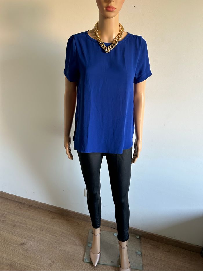 Blouse bleue à manches courtes Morgan taille 36 jamais portée - photo numéro 3