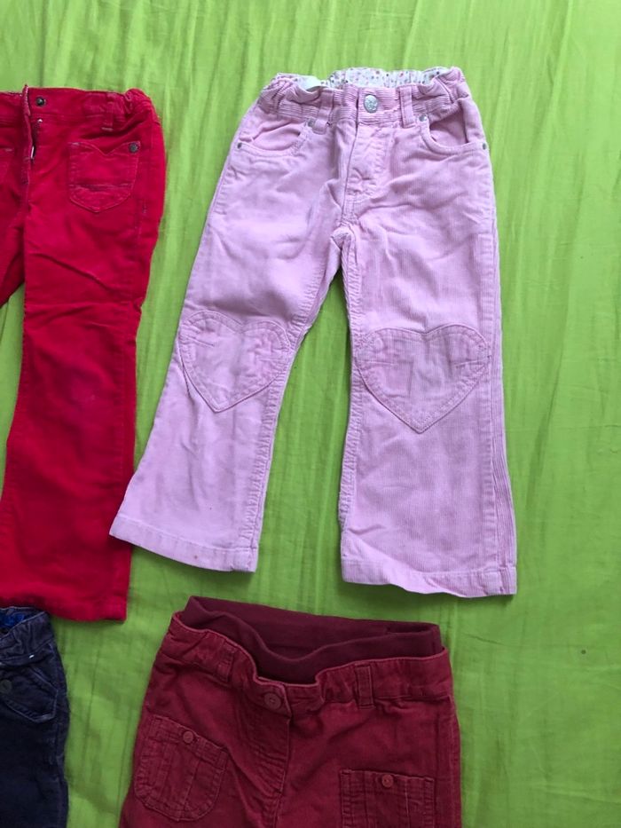 Lot pantalons en velours fille 3 ans - photo numéro 5