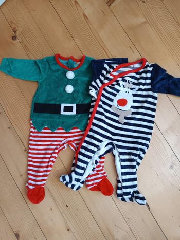 Lot pyjamas Noël 3 mois