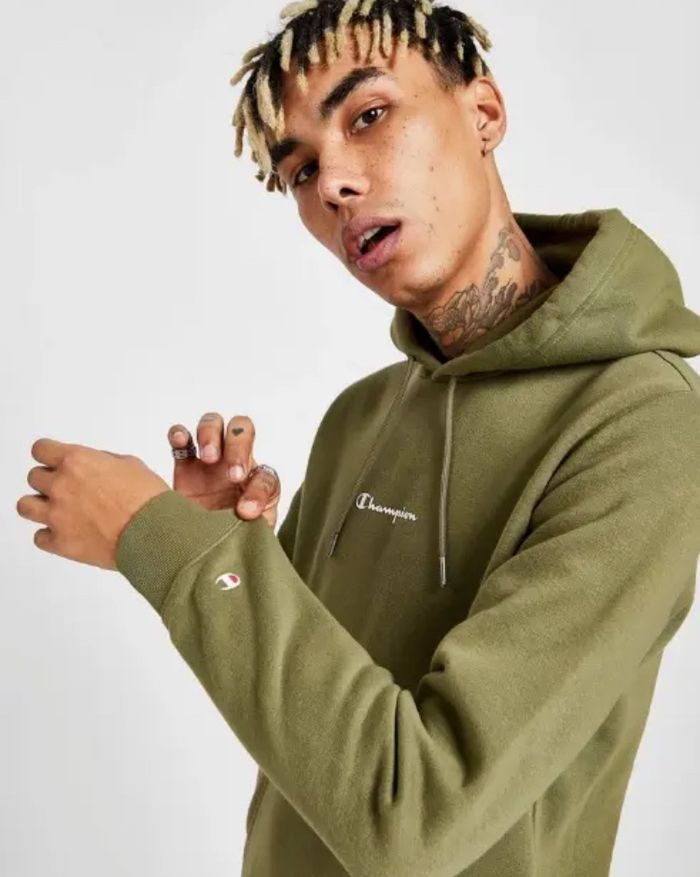 Sweat Capuche Champion USA Kaki Taille 16 ans Neuf et Authentique - photo numéro 2