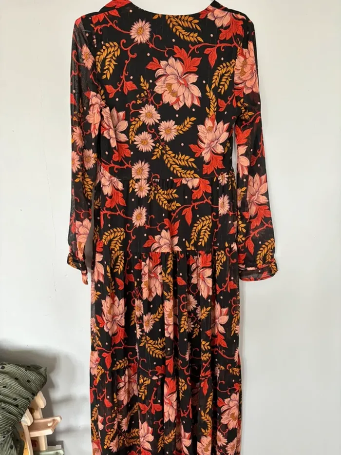 Robe longue automnale camaïeu - taille 36 - photo numéro 5