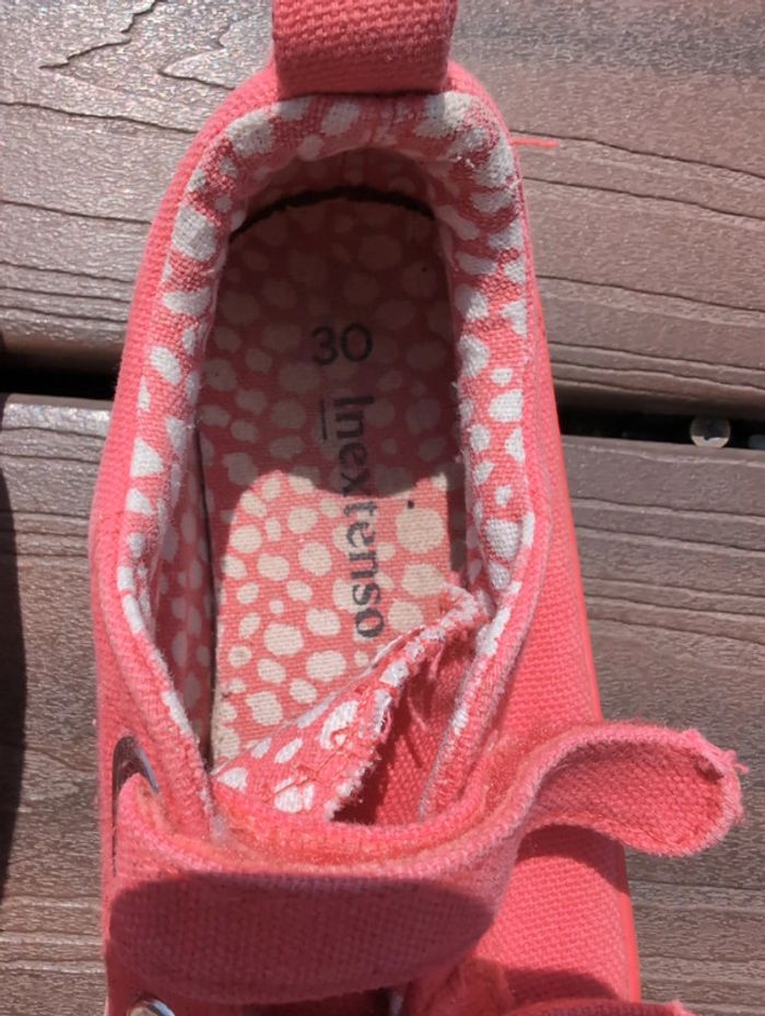 Lot de 2 paires de basket en toile roses - photo numéro 4