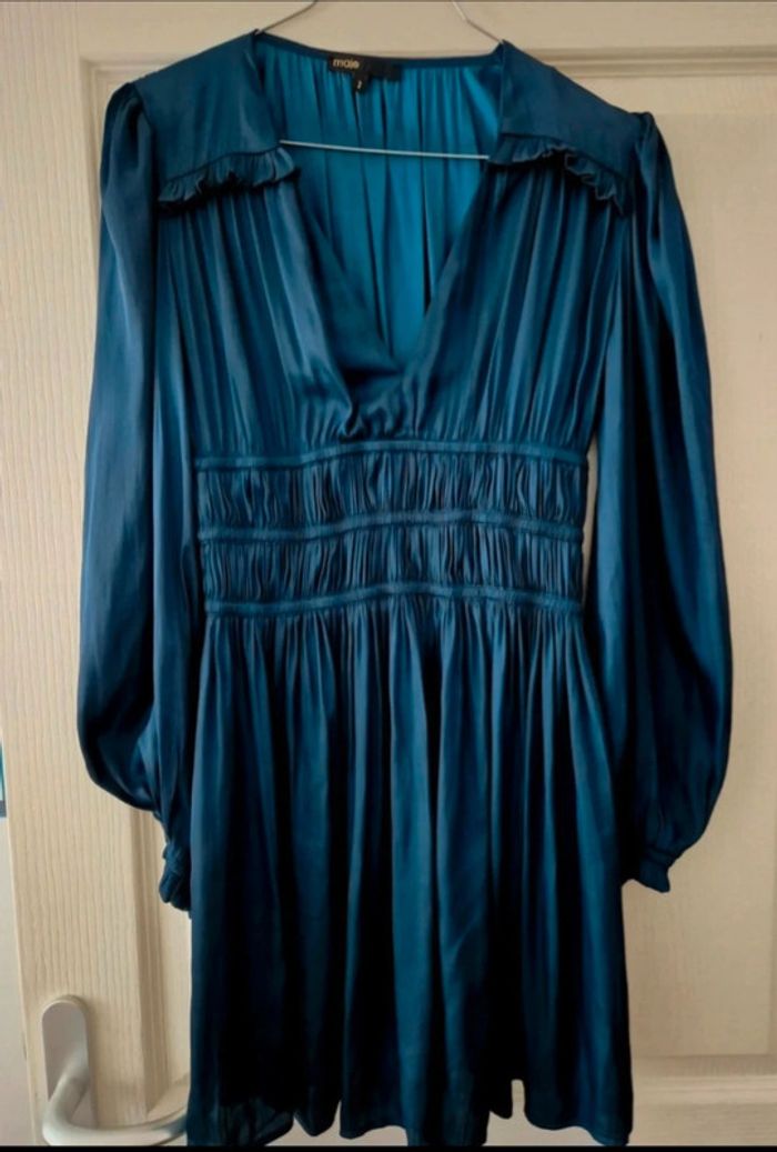 Robe mini tunique bleu canard royal 36 38
