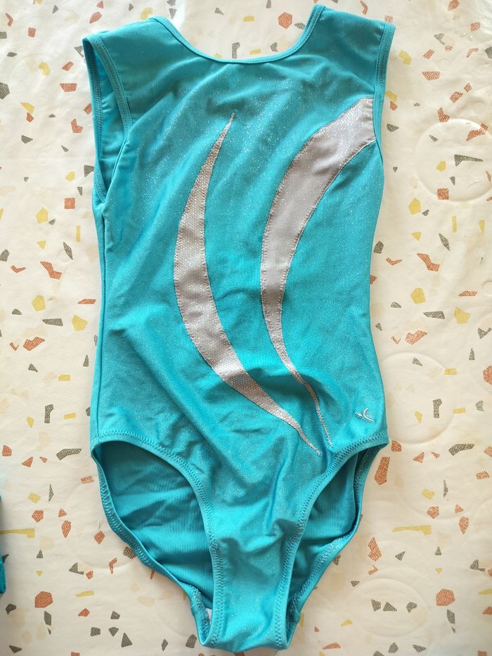 Justaucorps gym et short  bleu 8ans - photo numéro 2