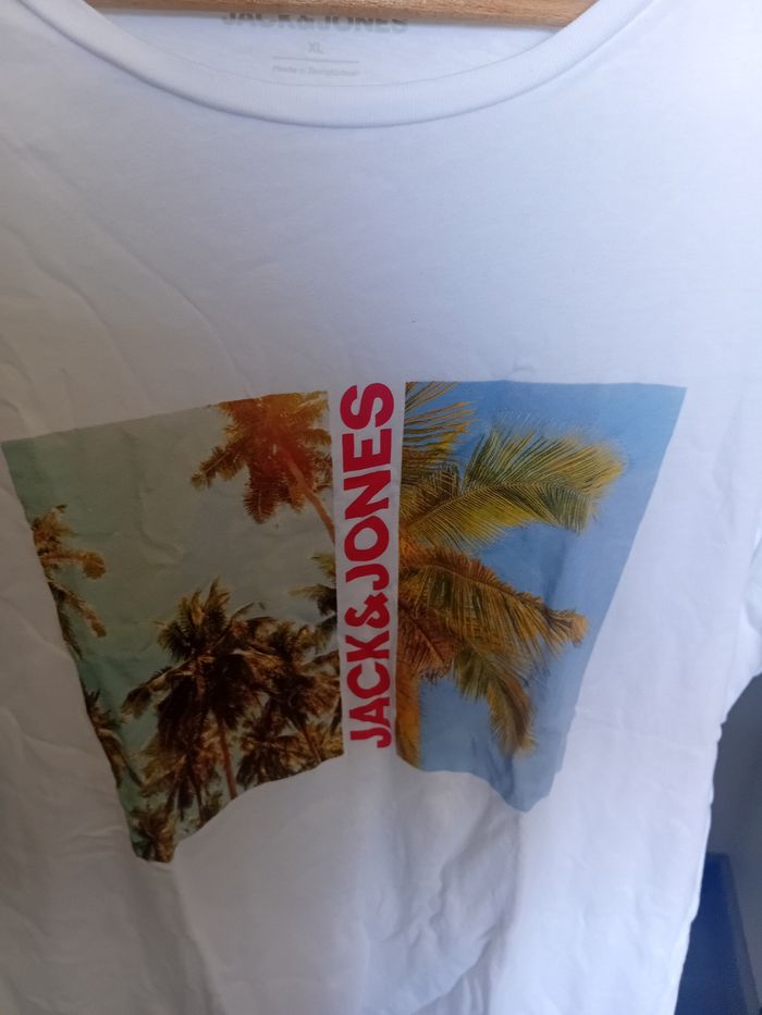 T shirt manches courtes Jack & Jones palmiers - photo numéro 2