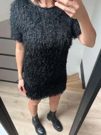 Robe noire courte taille unique
