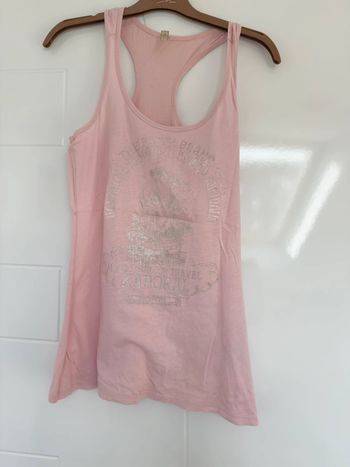 Débardeur Kaporal rose avec imprimé en S