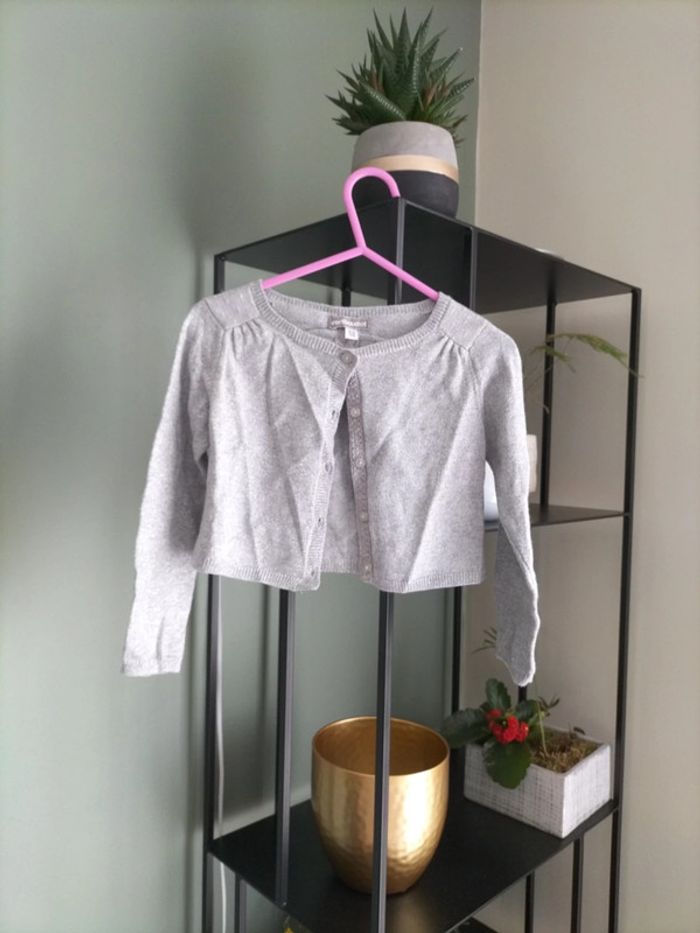 Gilet gris dentelle Vertbaudet 3 ans