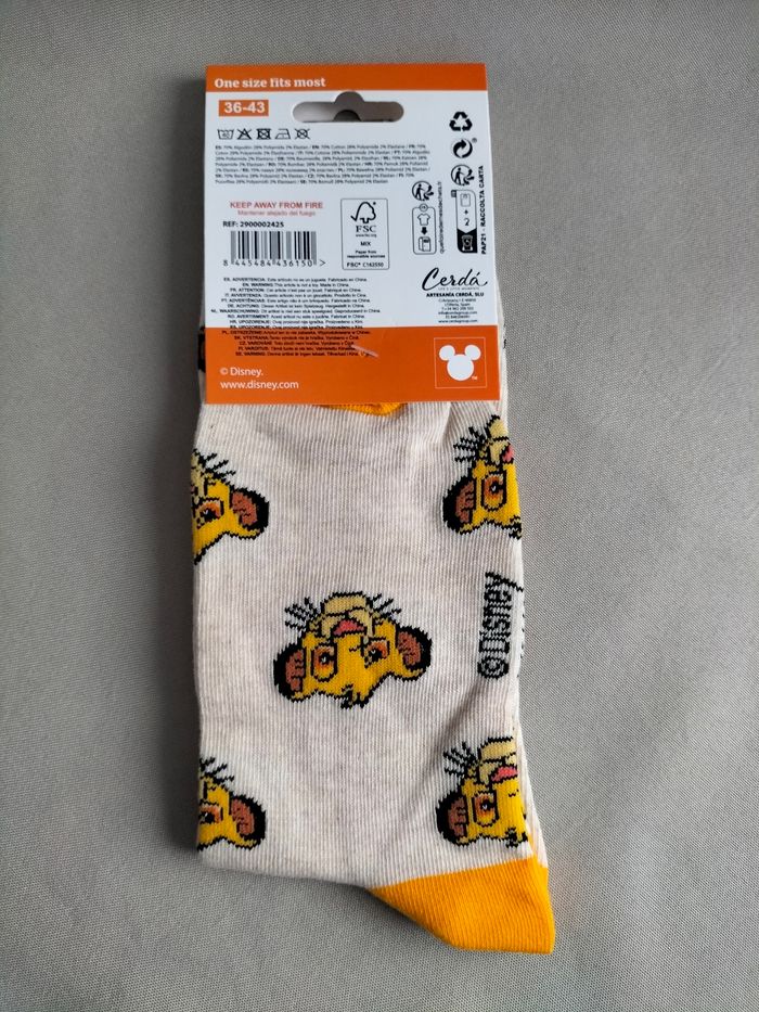 🧡 Chaussettes adulte Simba - Disney - 36/43 - Neuve 🧡 - photo numéro 2
