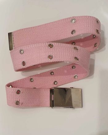 Ceinture toile rose comme Barbie