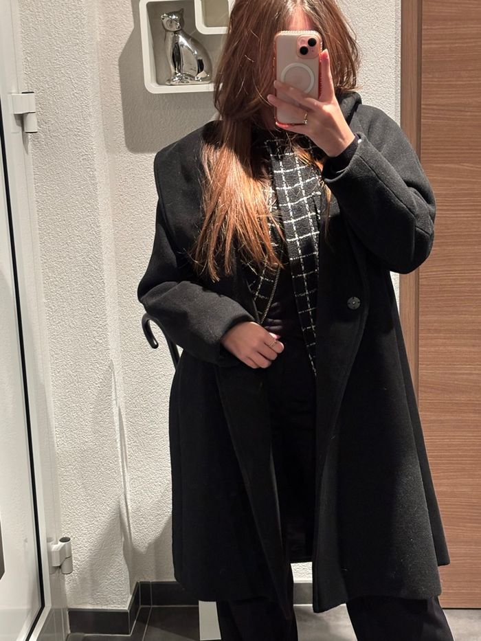 Manteau noir Morgan taille 36 laine - photo numéro 2