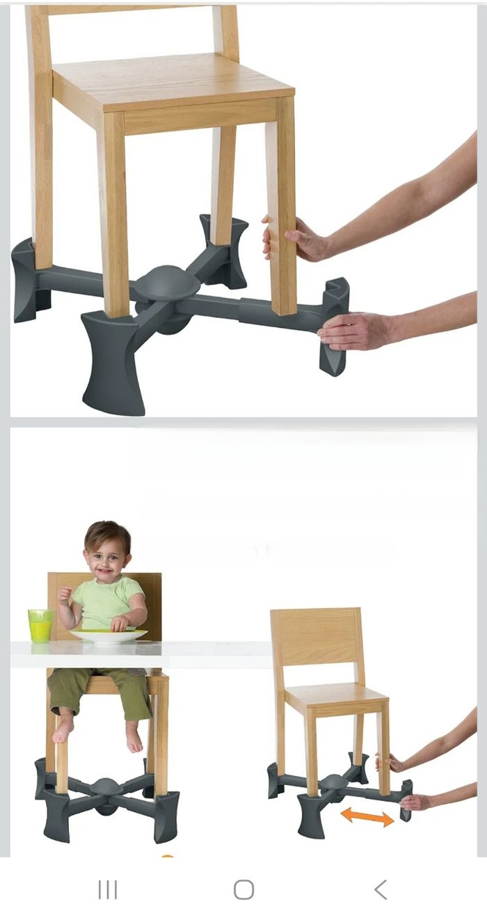 👶KaBOOST Rehausseur de Chaise Portable et Sécurisé - Gris - photo numéro 7