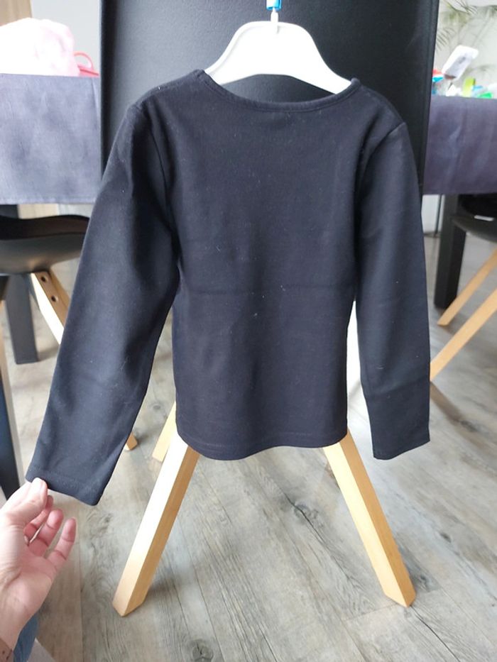 Tee-shirt manches longues noir 5 ans - photo numéro 10