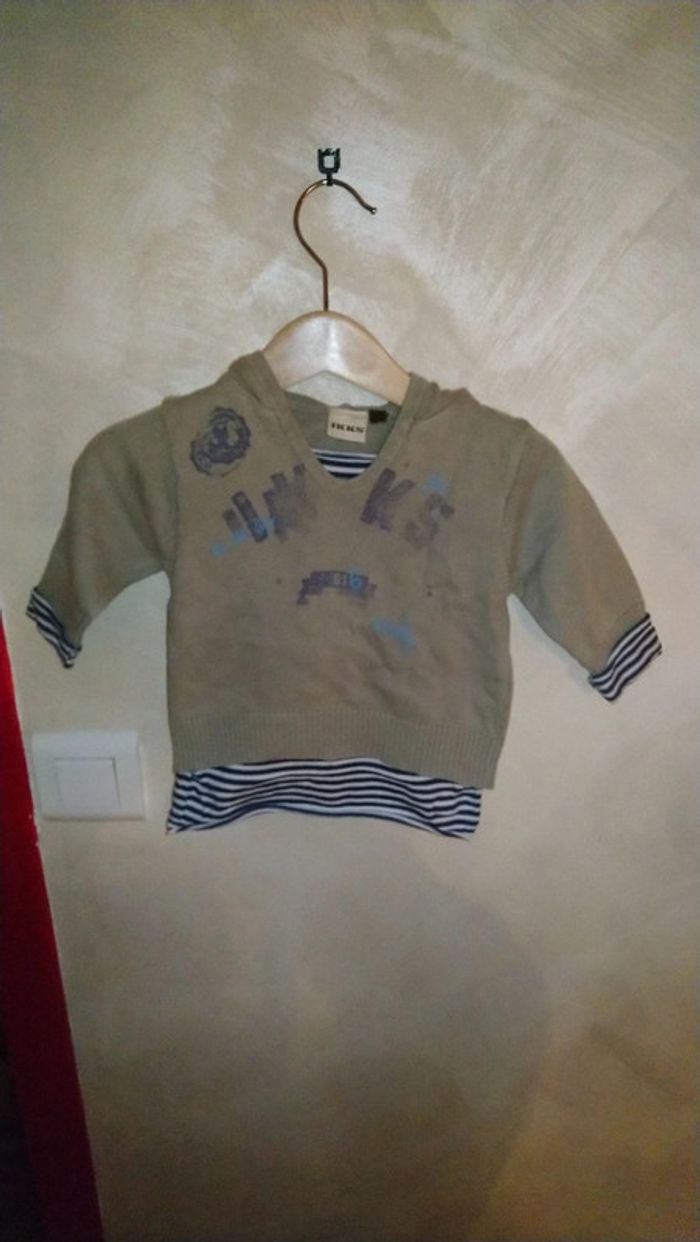 Pull original IKKS taille 6 mois - photo numéro 2