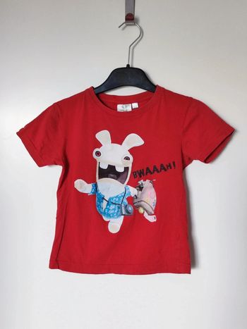 Tee-shirt rouge Lapins Crétins  - 6ans