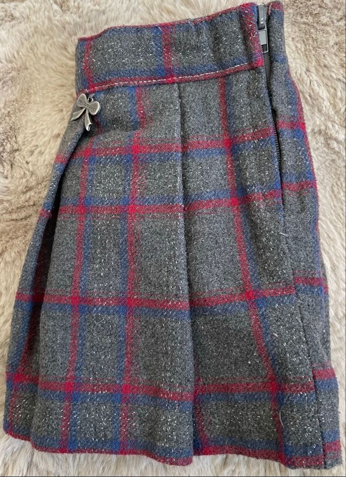 Jupe Vertbaudet Jupe à Carreaux gris fille taille 3 ans Vertbaudet - photo numéro 3