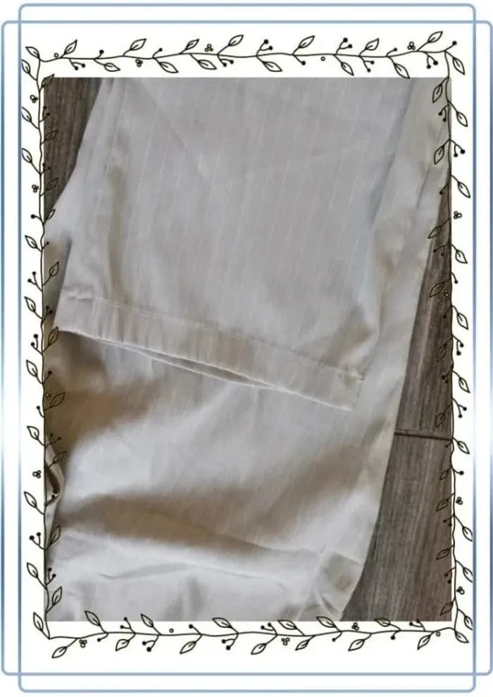 Pantalon rayé beige clair "Pecca girls", taille 40, très bon état - photo numéro 5
