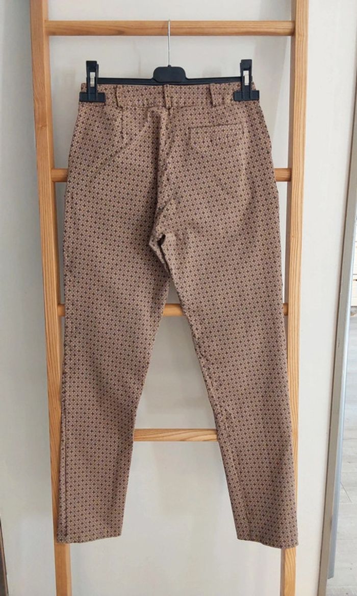 Pantalon imprimé marron Vintage T38 - photo numéro 2